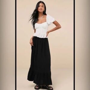 Lulu's Black Maxi Skirt Sz Small NWT